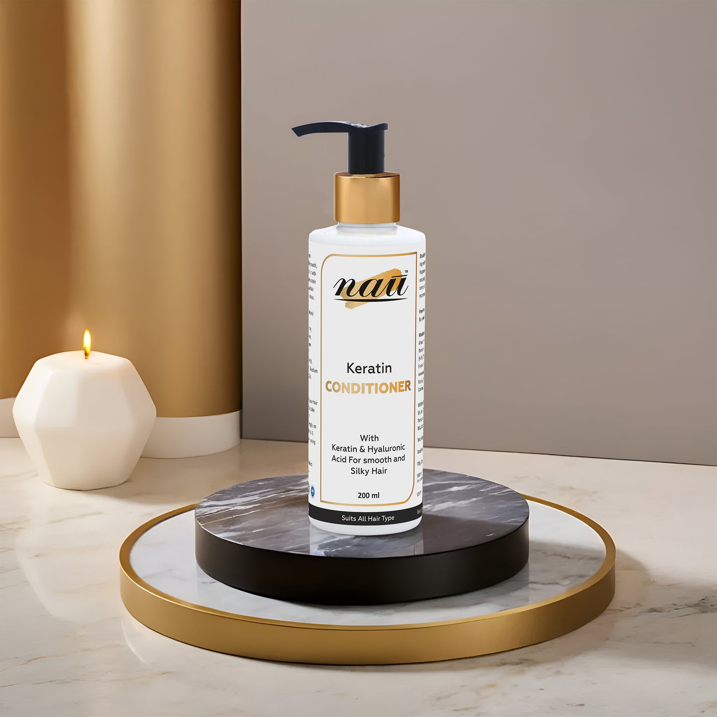 Nau Keratin Hair Conditioner (With keratin & Hyaluronic Acid) For smooth and silky Hair (Suits All Hair Type)