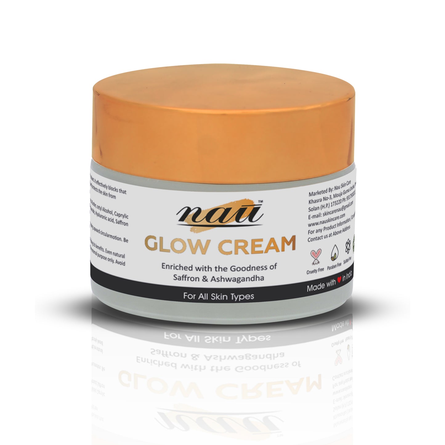 Nau Glow Cream with saffron & Ashwagandha