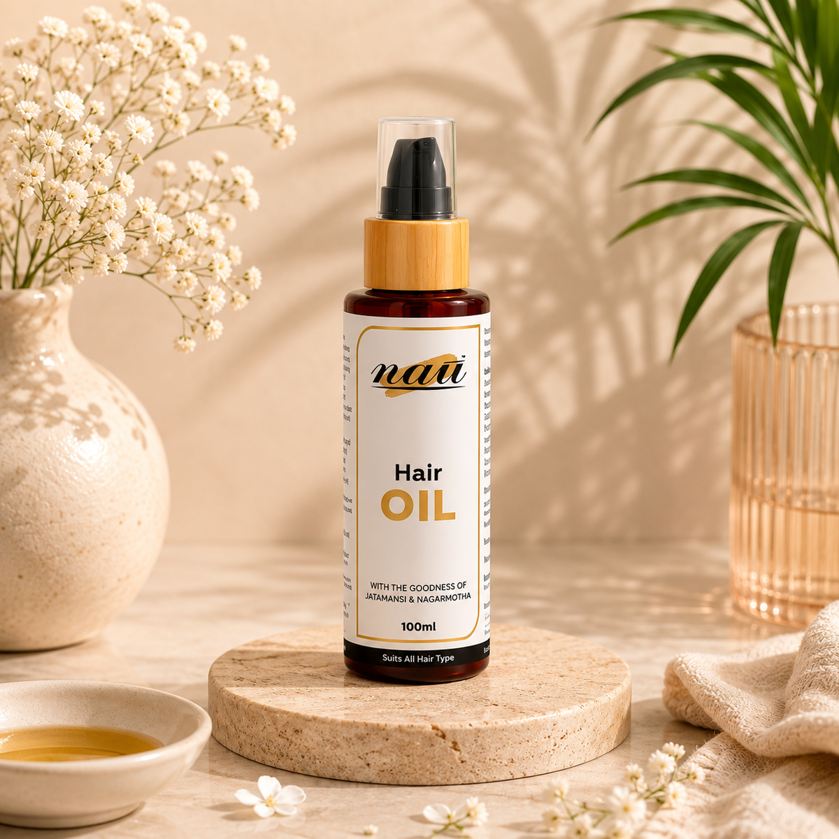 Nau Hair Oil   With the Goodness of Jatamansi & Nagarmotha