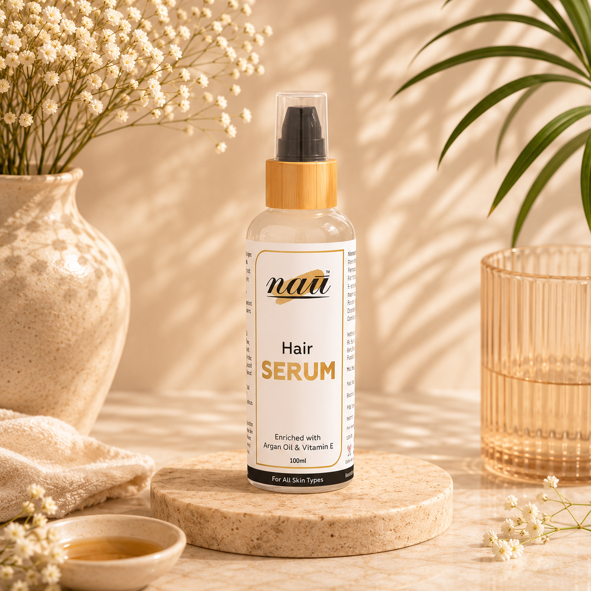 Nau Hair Serum  Enriched with Argan Oil & Vitamin E