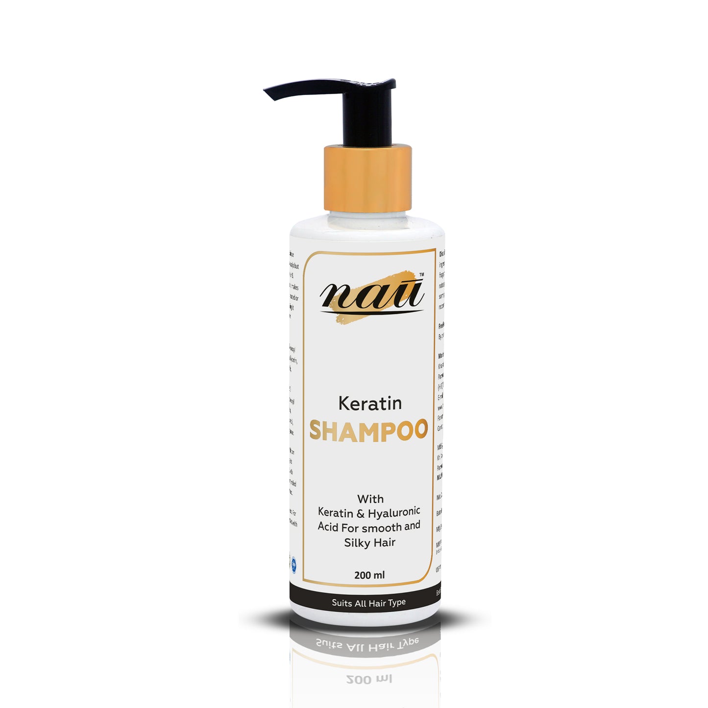 Nau Keratin Shampoo (With keratin & Hyaluronic Acid) (Suits All Hair Type)